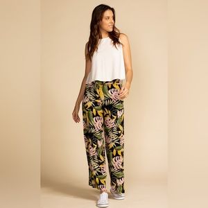 Pink Martini Tropical Print Pants - Black, Green, Pink, Yellow